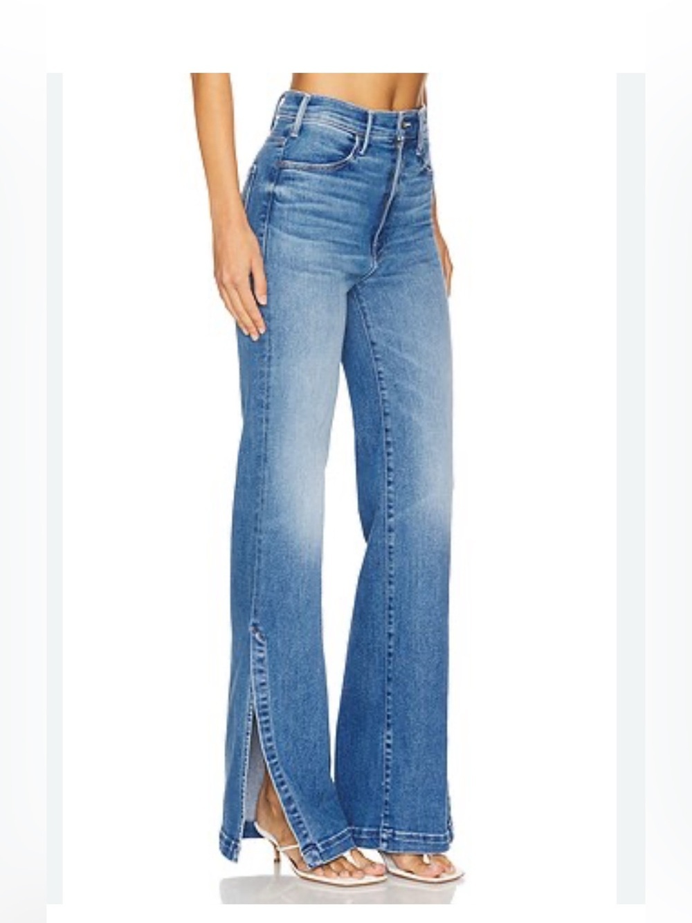 Mother NEW The Hustler Sidewinder high waisted split hem jeans size 27